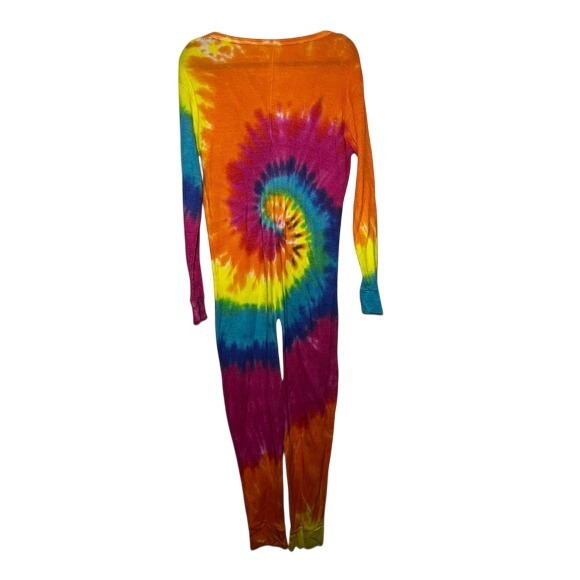 Followme Womens Tie Dye One Piece Pajamas Jumpsuit Sleepwear Footless Size XL - Picture 4 of 6